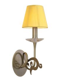 Acanto Antique Brass Wall Lights Mantra Armed Wall Lights
